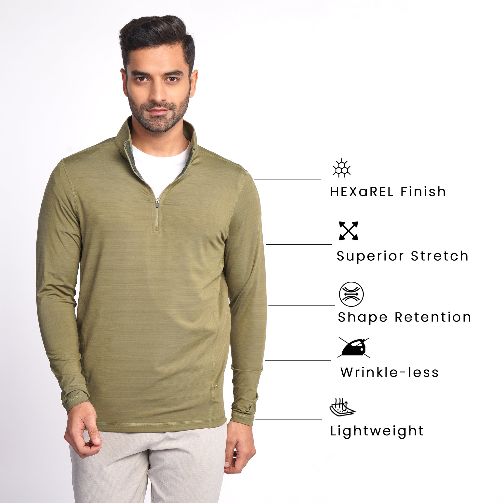 Ultra Stretch Dry Long Sleeve Half-Zip Pullover