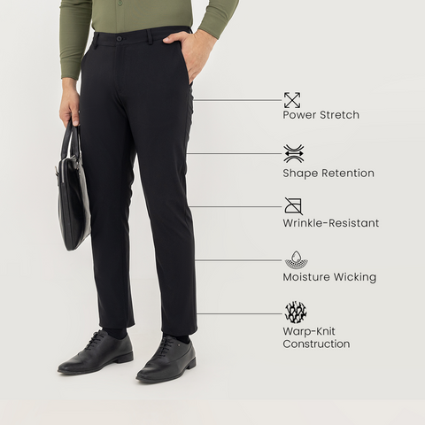 Solid Black Next-Gen Boardroom Pant