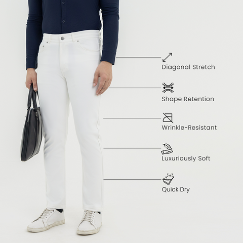 Solid White Work Tech Jeans 2.0