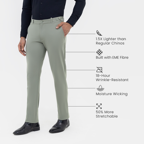 Shadow Green Tech Chinos