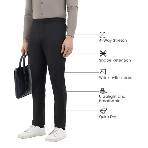 Solid Black Work-to-Workout Pants