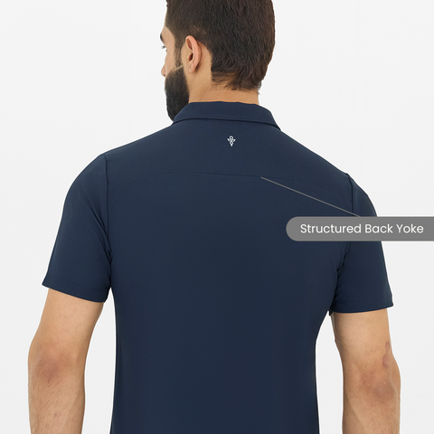 Navy ZipTech Work-Polo