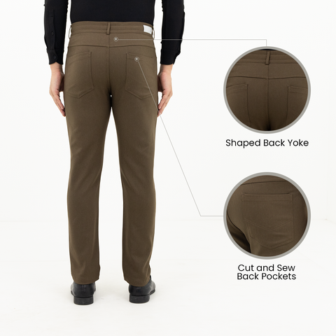 Solid Brown Work Tech Jeans 2.0