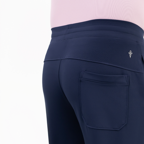 Solid Navy Work-to-Workout Pants