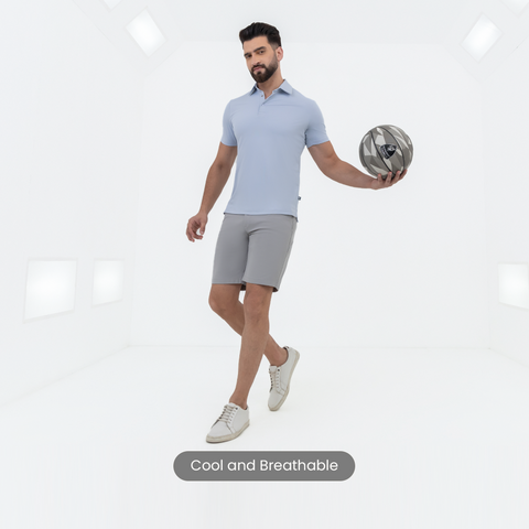 Ice Blue Smart Stretch Polo