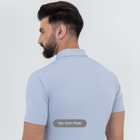 Ice Blue Smart Stretch Polo