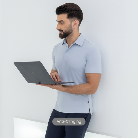 Ice Blue Smart Stretch Polo