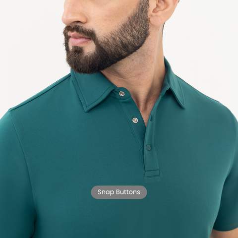 Teal Work X Golf No-Sweat Polo