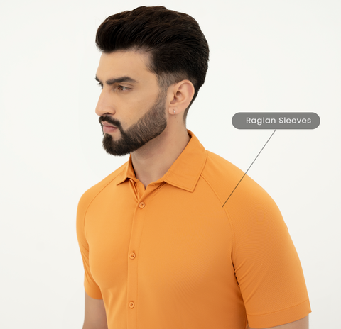 Sharp Apricot Raglan-Short Sleeves CoolPro Shirt