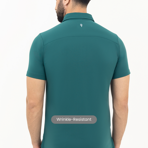 Teal Work X Golf No-Sweat Polo