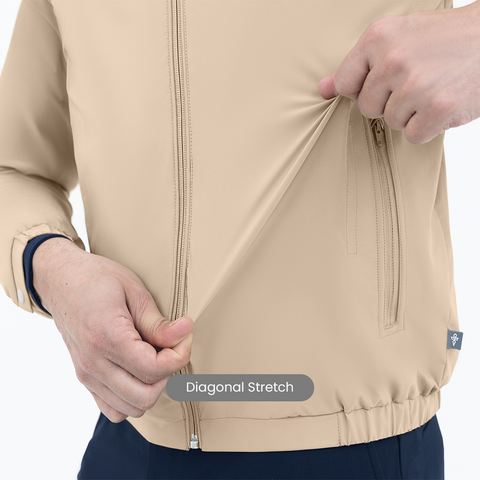 Desk Beige Workday Jacket with Raglan Sleeves