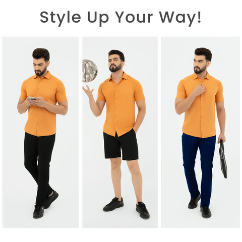 Sharp Apricot Raglan-Short Sleeves CoolPro Shirt