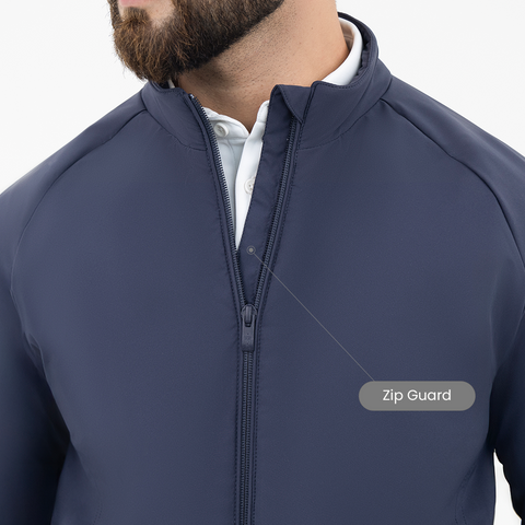 Ink Blue Workday Jacket with Raglan Sleeves