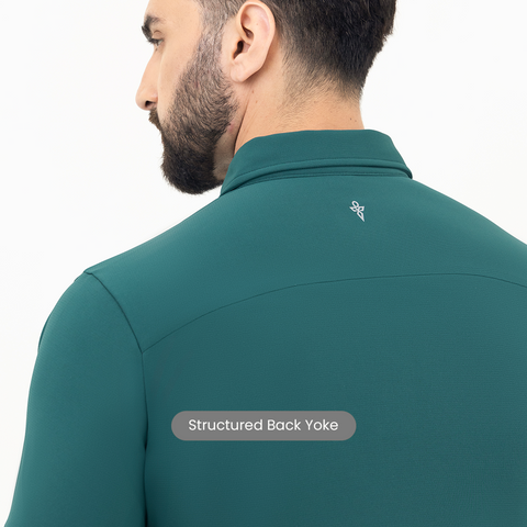 Teal Work X Golf No-Sweat Polo