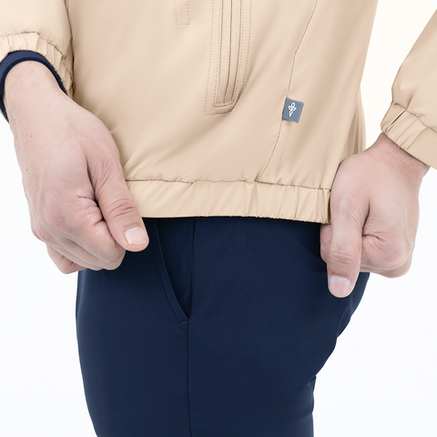 Desk Beige Workday Jacket with Raglan Sleeves