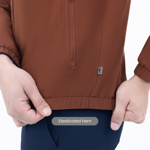 Coffee Brown Workday Jacket with Raglan Sleeves