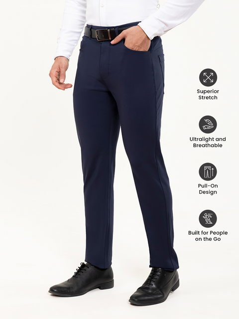 Solid Navy FlexPro 5 Pocket Pants