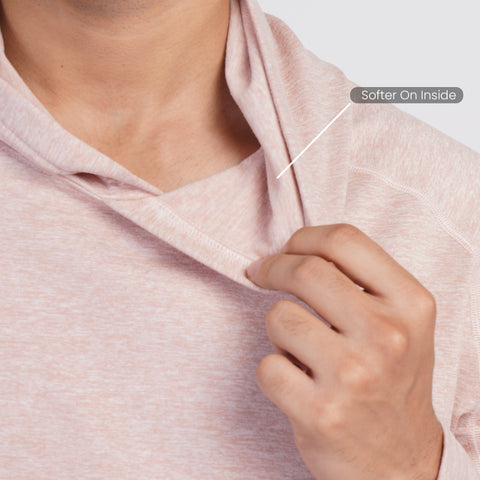 Work-Travel Melange Misty Pink Pocket Hoodie - Harfun.in